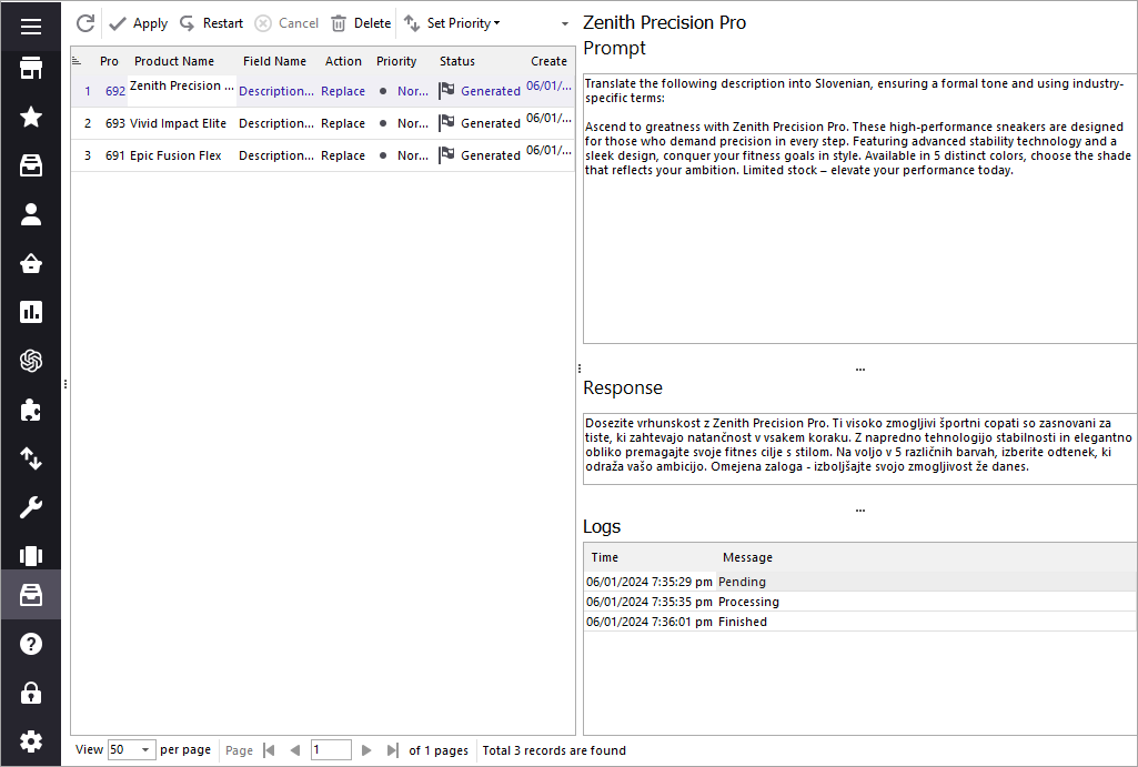 ChatGPT by OpenAI and Google Gemini Product Content Generation / Translation for Adobe/Magento