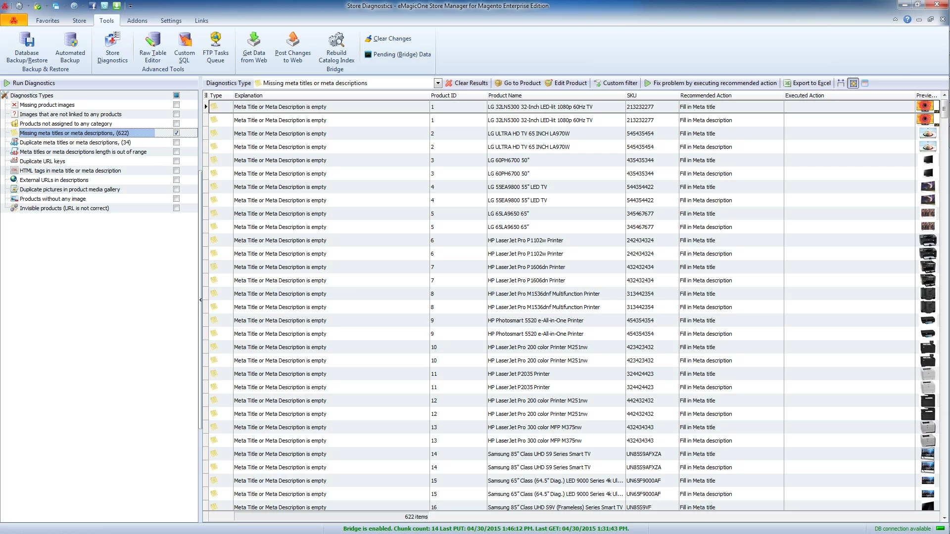 Store Diagnostics Results Store Diagnostics Results