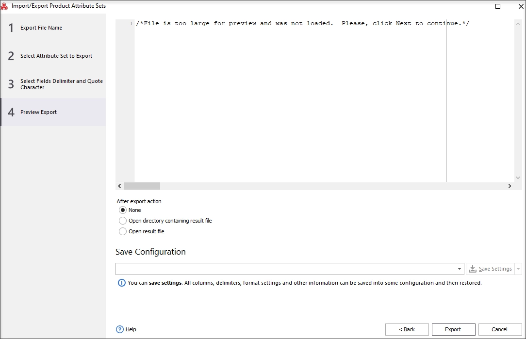 Preview Exported File