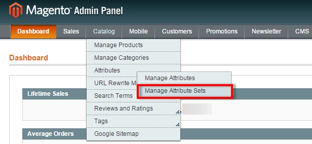 manage attribute sets