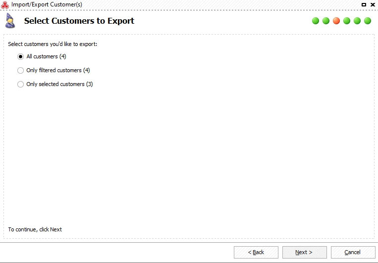 Select what Magento 2 customers to export