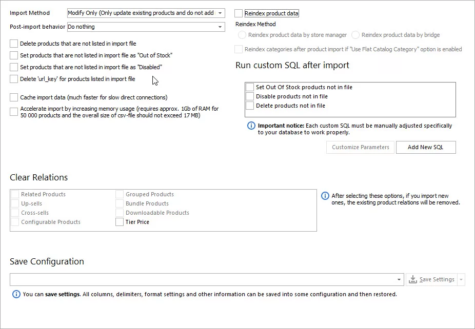 Use Modify Only Option