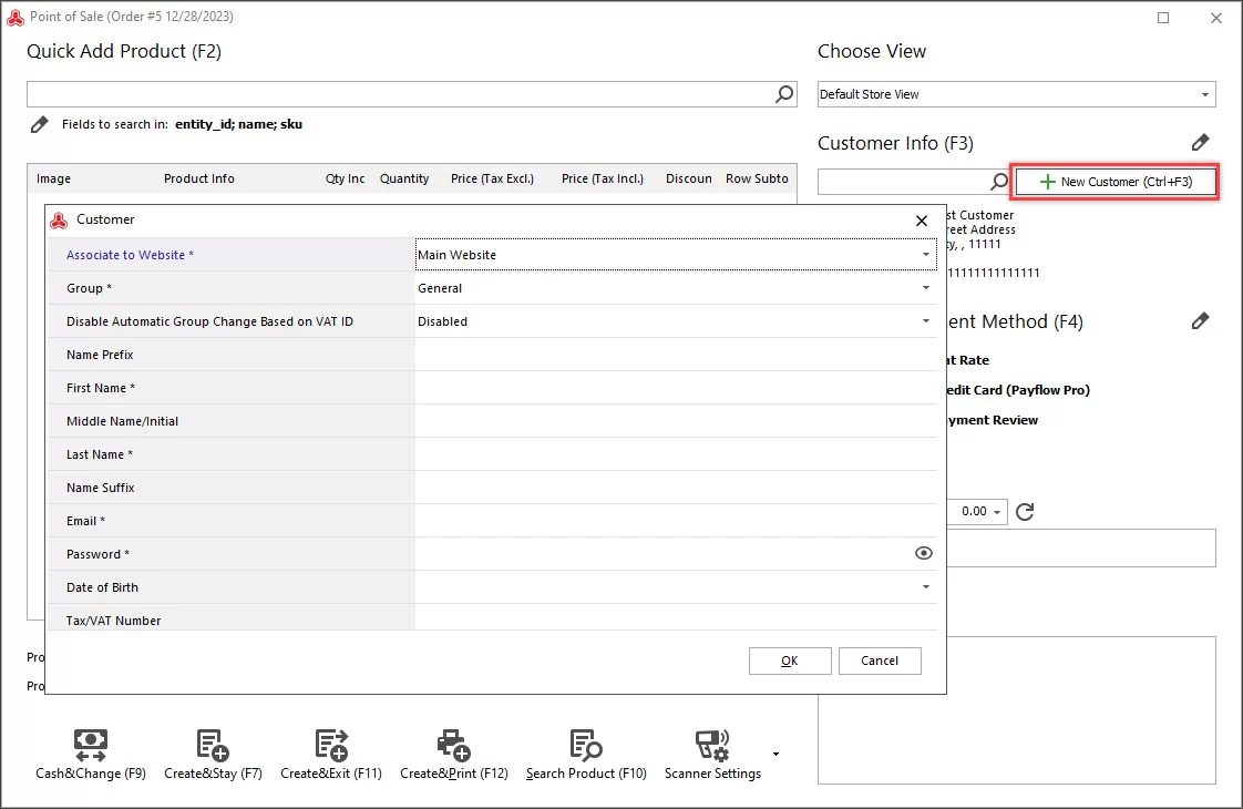 Magento 2 Point of Sale Create New Customer via Magento POS