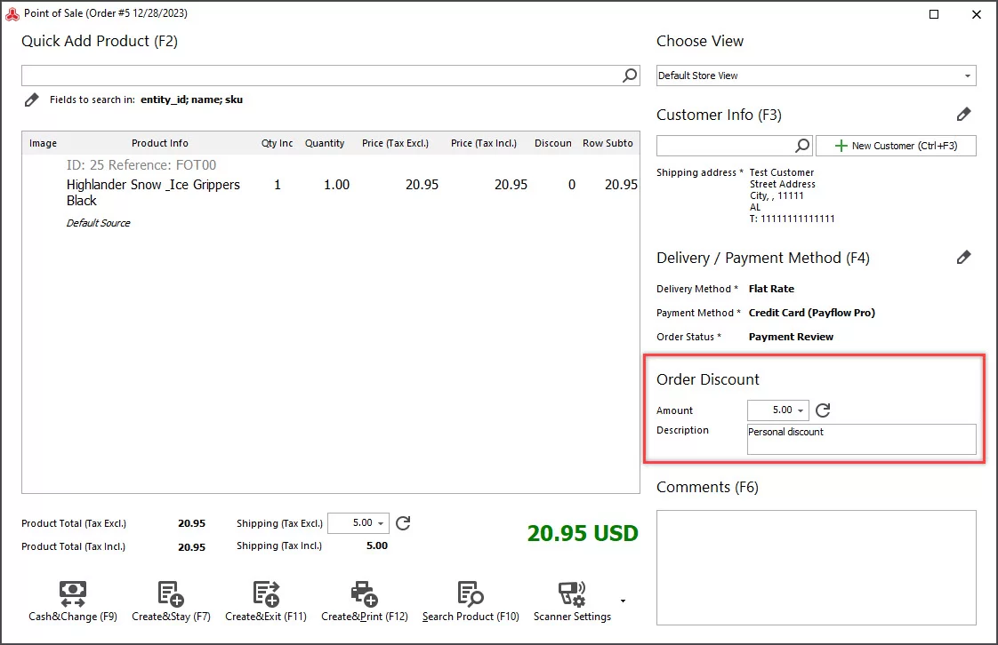 Magento 2 Point of Sale POS Discount