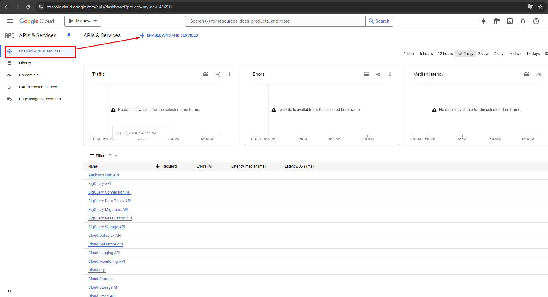 Generate Google API keys for Store Manager for Adobe (ex Magento), Go to Enabled APIs and Services Enable APIs and Services