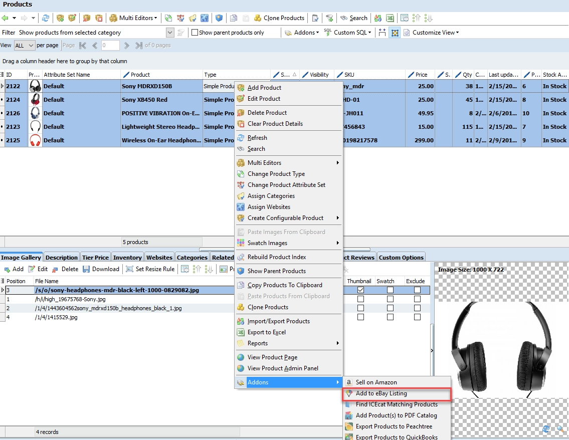 Magento product export to ebay export products to ebay