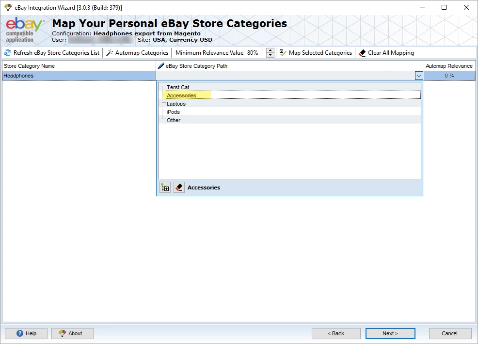 Magento product export to ebay map categories in magento ebay integration addon