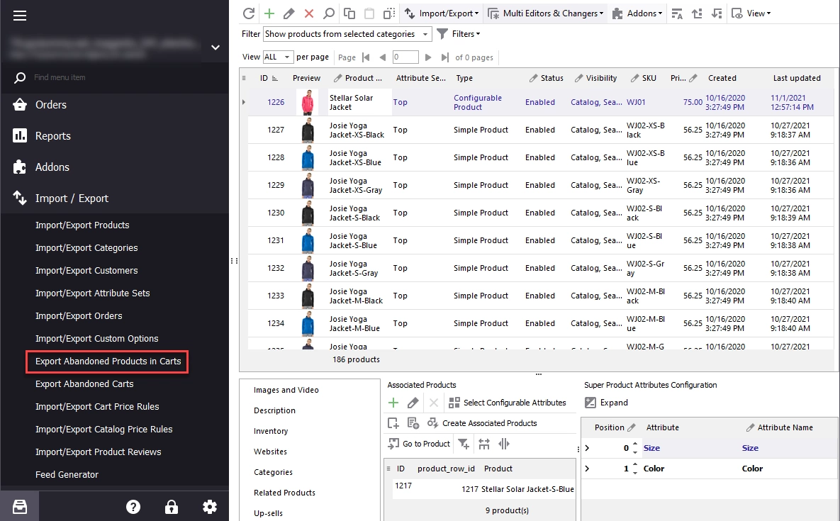 Run Export Wizard