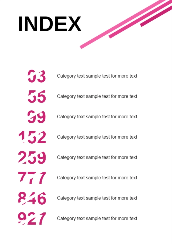 14.1. Pink LookBook Free Template - List