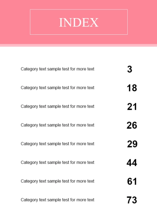 15.2. Pink Pajama LookBook Free Template - List