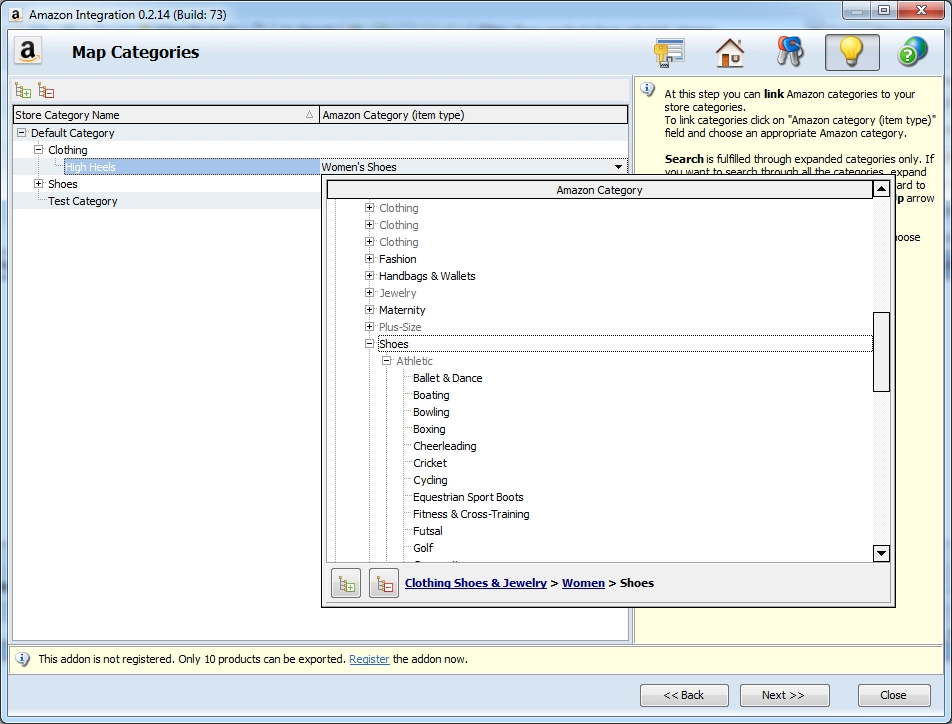 Magento-Amazon Integration Magento Amazon categories mapping