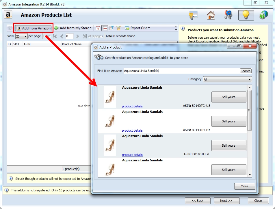 Magento-Amazon Integration add products from amazon to magento