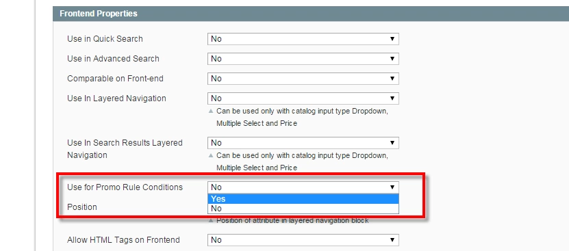 magento cart rules use for promo rules conditions