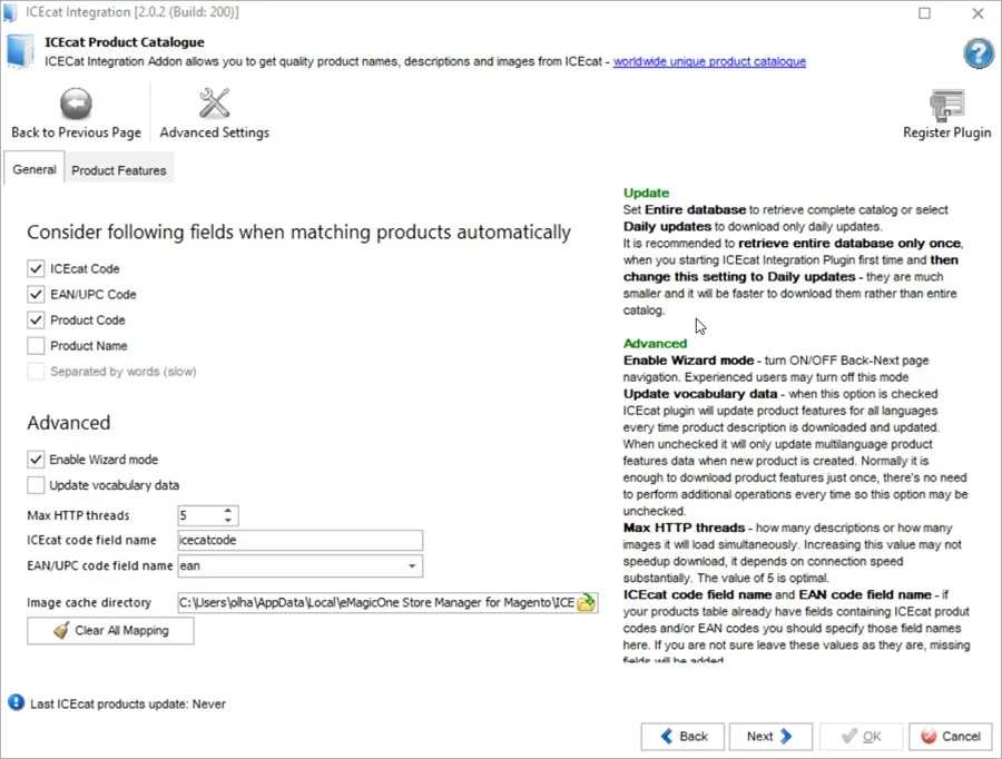 Magento Store Manager Icecat Integration General Settings Codes