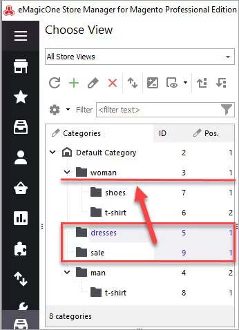 Drag and Drop Categories with Store Manager