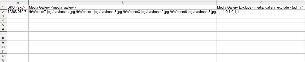 Open the exported file and exclude the needed images