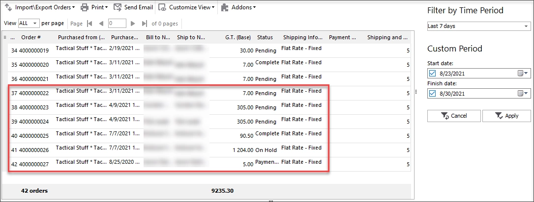 View Orders Imported to Magento and Added to Existing Ones