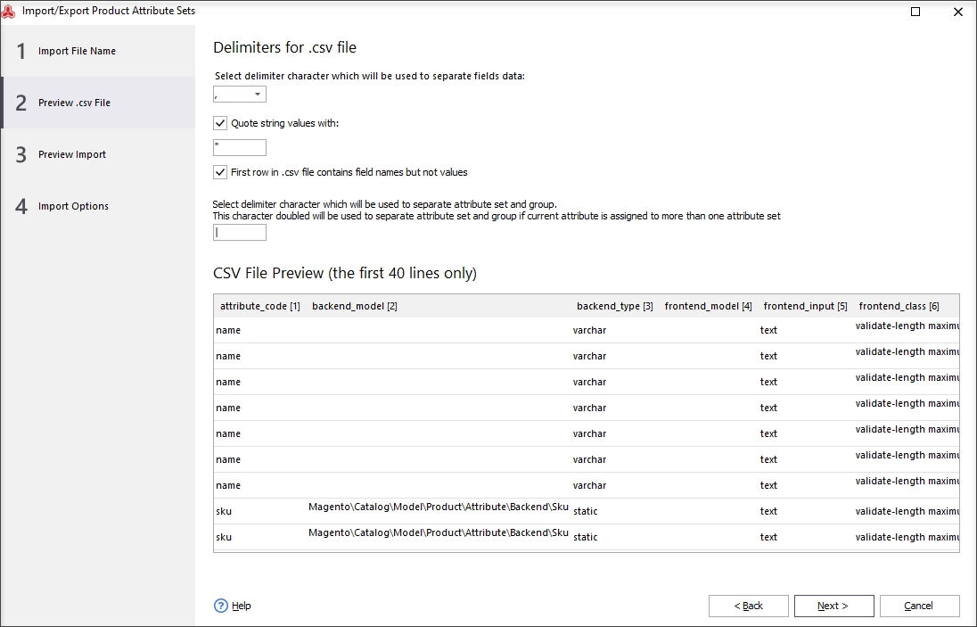 Indicate delimiters