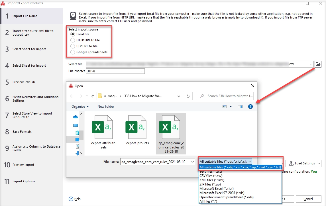 Select the file