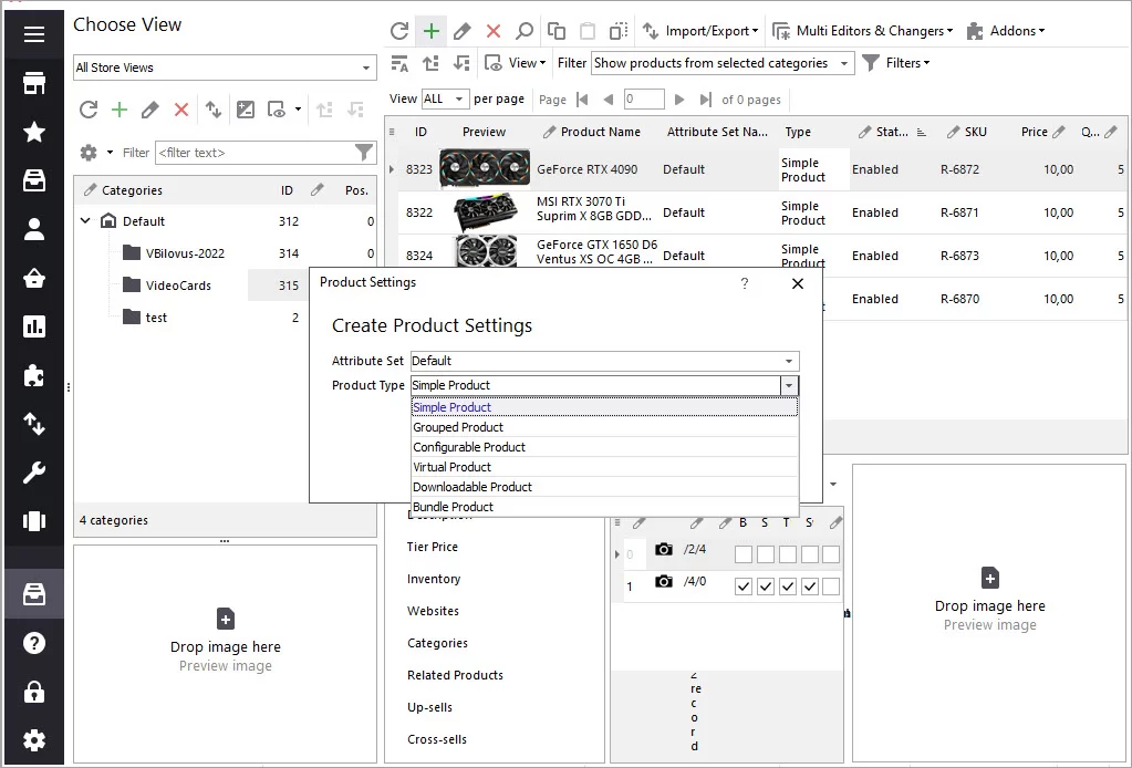 Manage All Product Types Manage All Product Types
