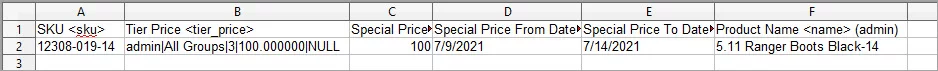 Magento Advanced Pricing File Example