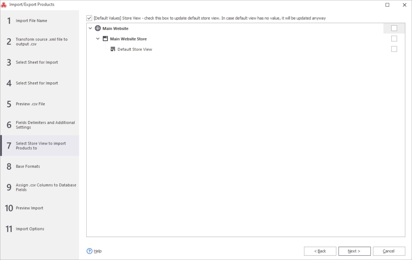 Magento URL Keys Import Select Store View