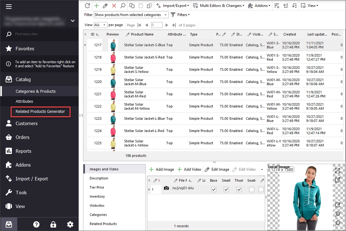 Launch Magento Related Product Generator Tool on the Toolbar
