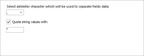 Select Delimiters for Export
