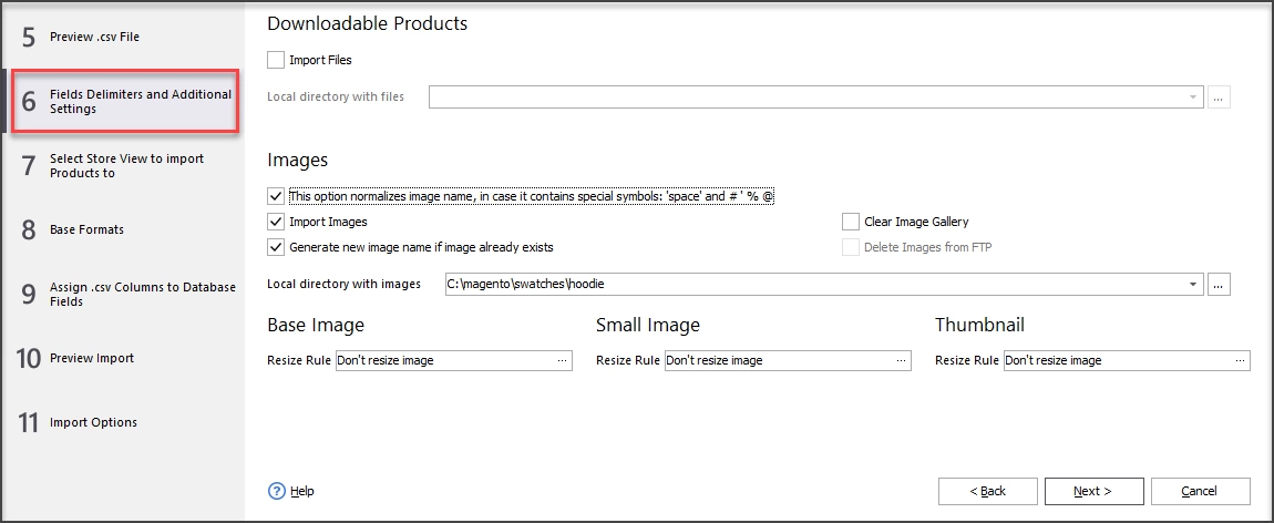 Magento Store Manager Swatch Image Import