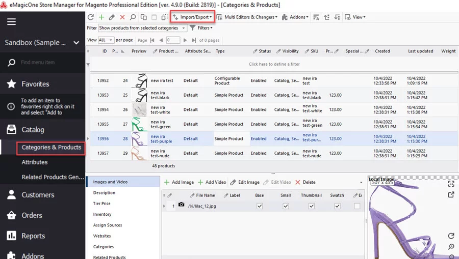 Magento Store Manager Swatch Image Import Wizard