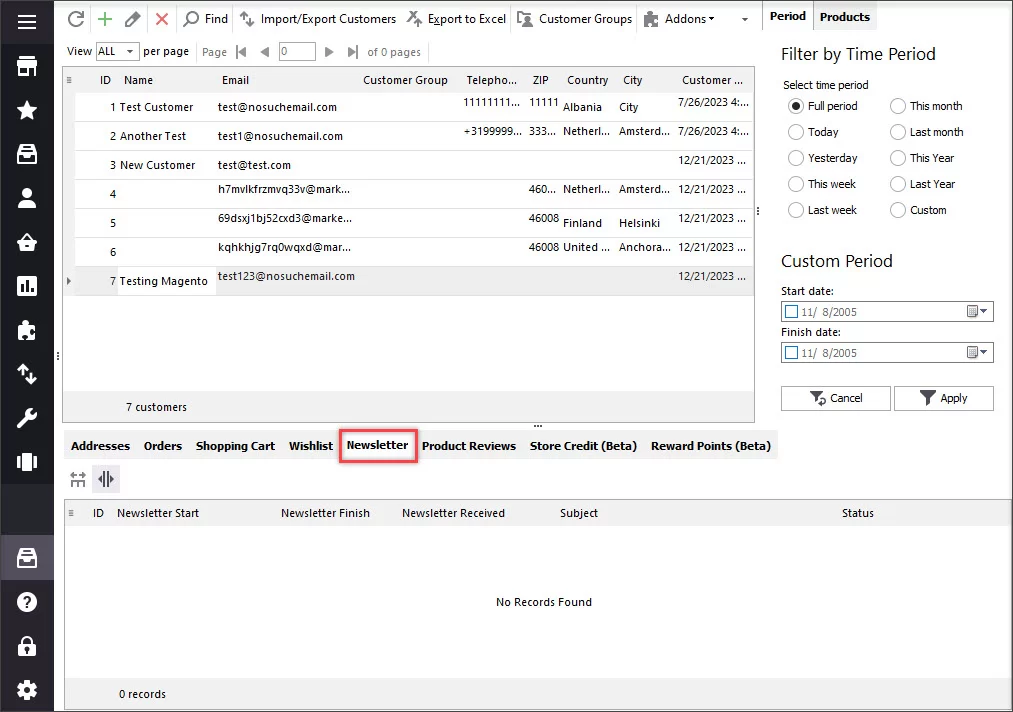 Magento 2 Customers Data magento 2 customers newsletters