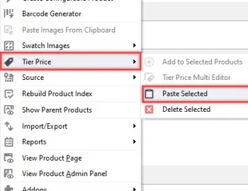 copy paste magento tier prices in bulk tutorial