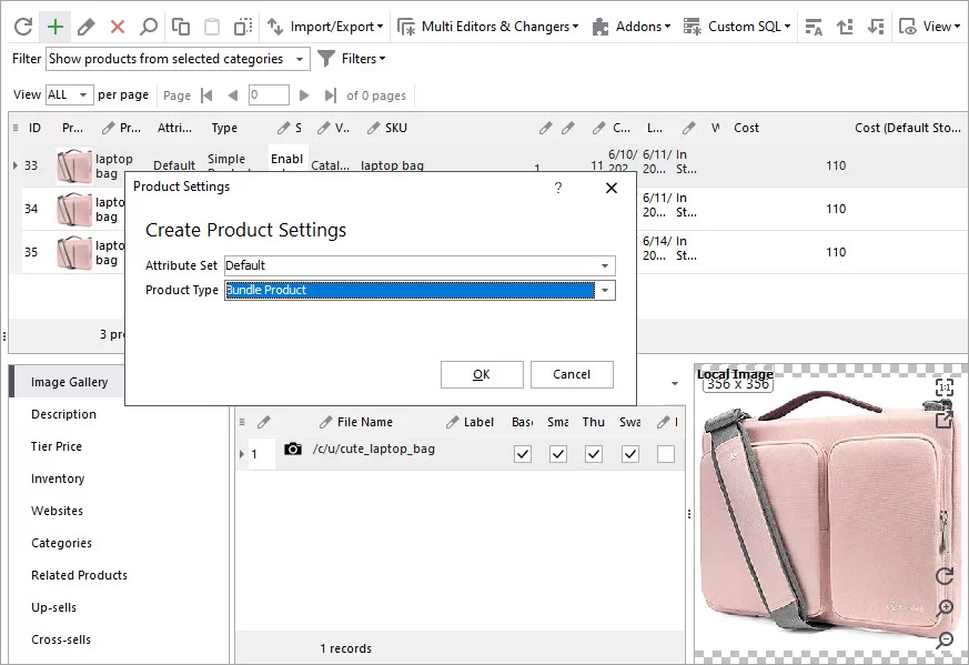 Create Bundle Products with Store Manager