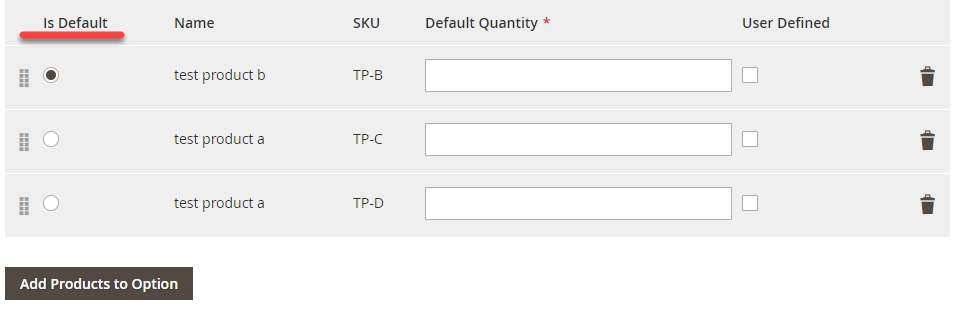 Magento 2 Bundle Products select-default-product-and-indicate-quantity