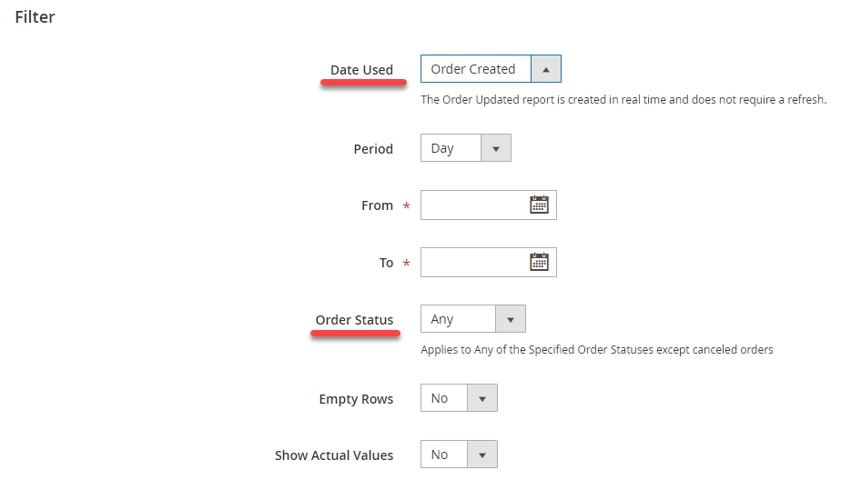 Magento 2 Reports Tutorial filter-out-sales-data