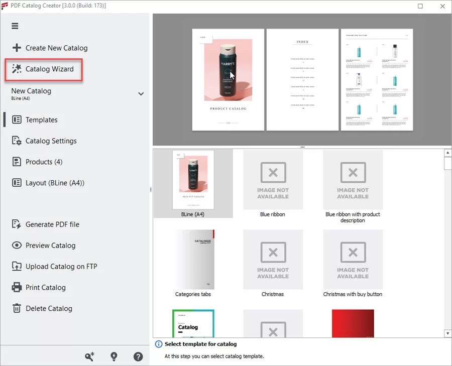 Launching the Magento Store Manager PDF Catalog Creator Wizard