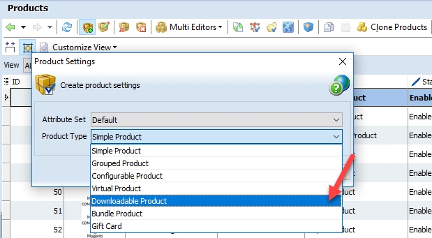 Magento 2 Downloadable Products select-downloadable-product-type-from-the-drop-down