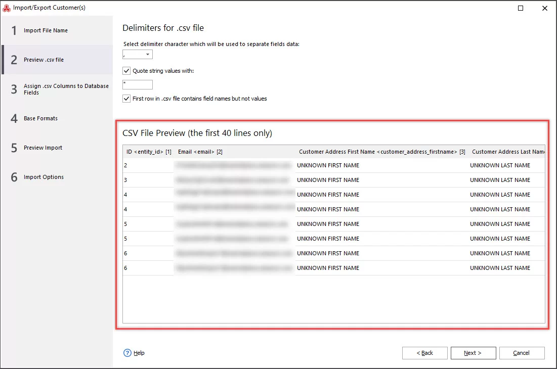 How to Import Magento 2 Customers Preview Magento 2 Customers Import File