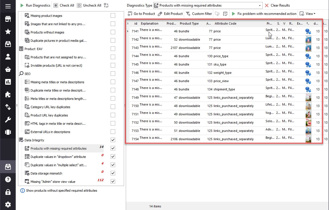 Data Integrity Checking Result