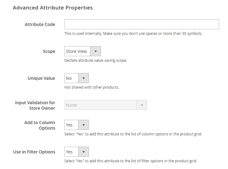 How to Create Magento 2 Custom Attributes And Add Them to Sets? magento-2-advanced-attribute-properties
