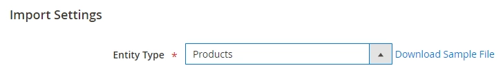 Select Entity Type for Import