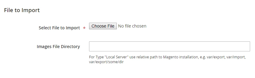 Select CSV Import File