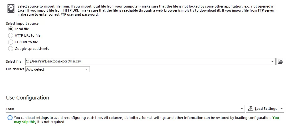 Import MSI with Store Manager