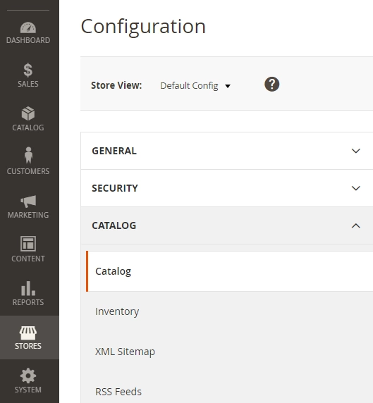 Catalog Configurations
