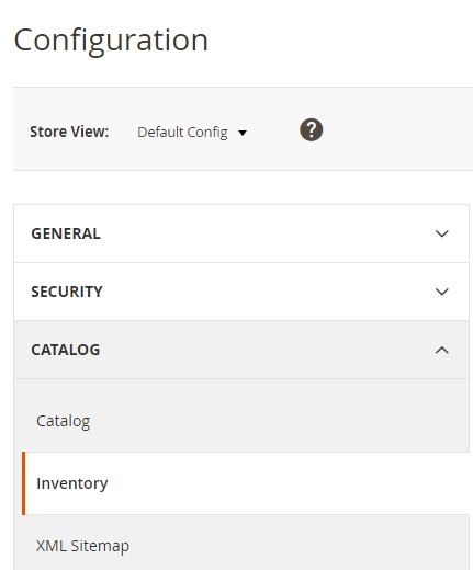 Inventory Settings