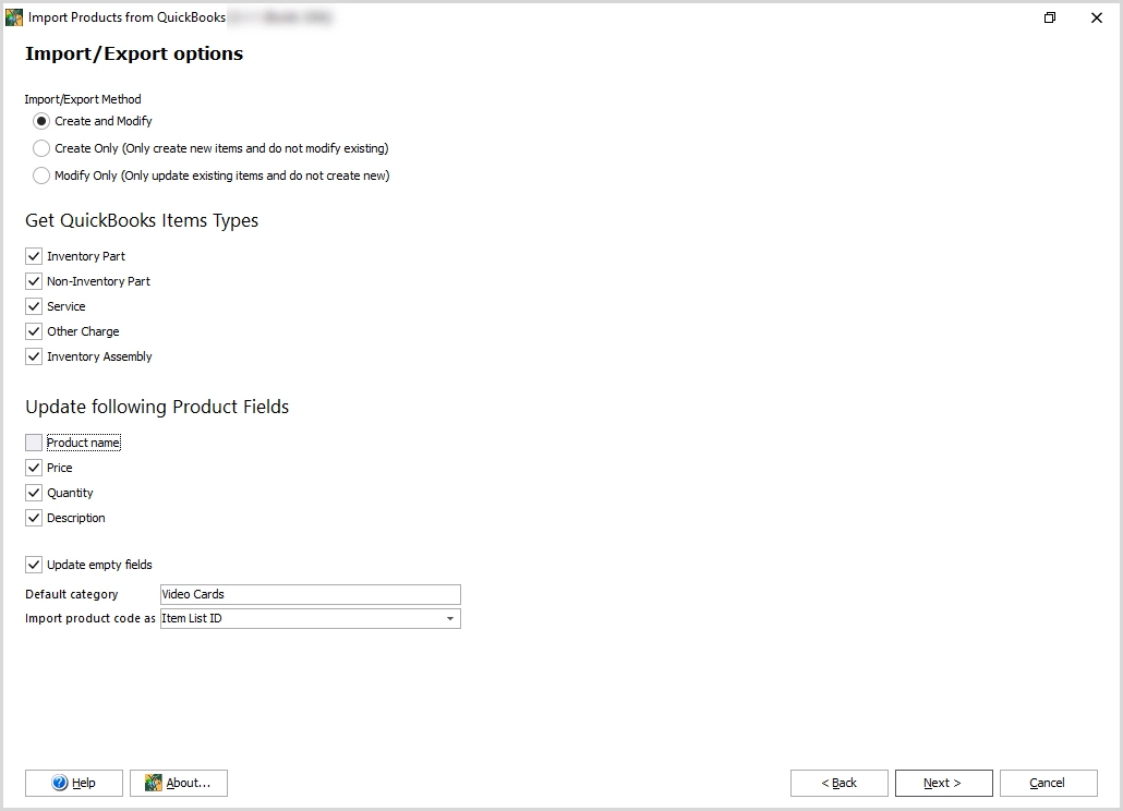 Magento qb integration import magento products from quickbooks