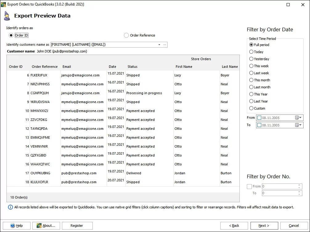 Export Customers from Magento to QuickBooks Export Customers from Magento to QuickBooks