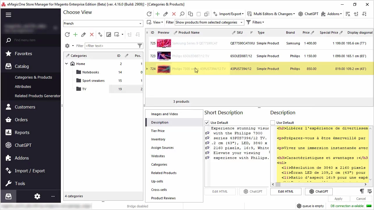 Magento ChatGPT Integration for Descriptions