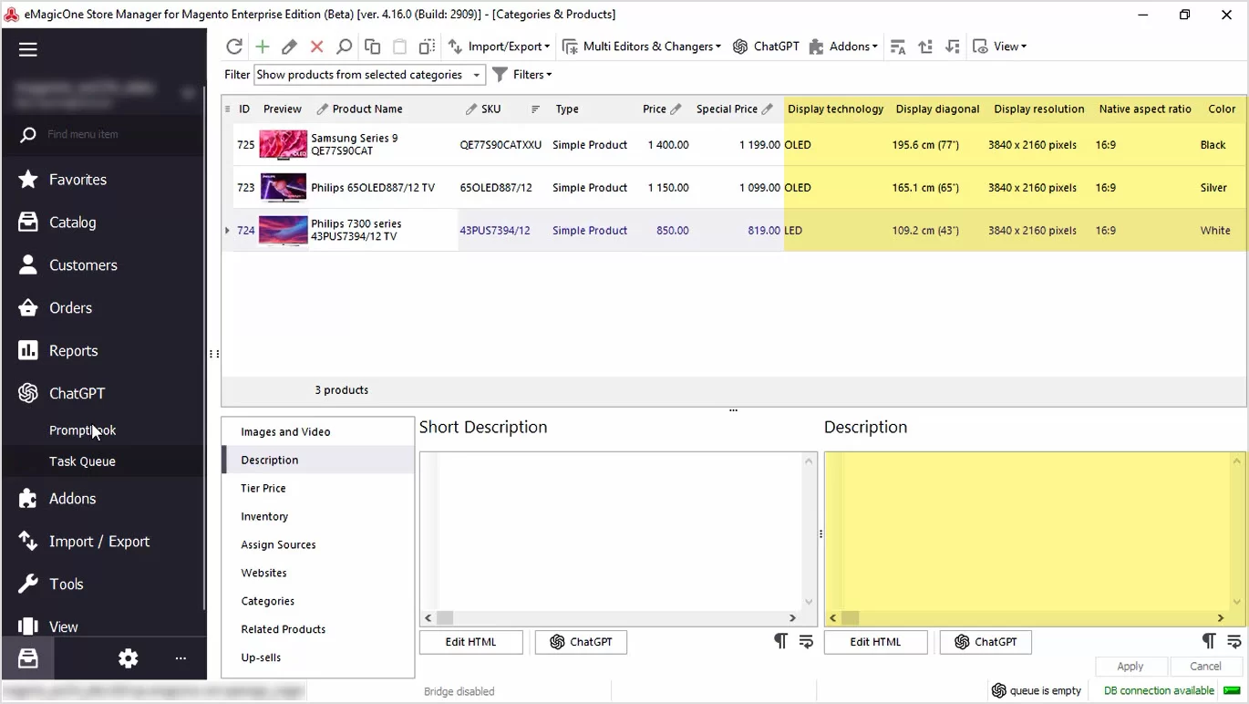 Magento ChatGPT Integration for Descriptions