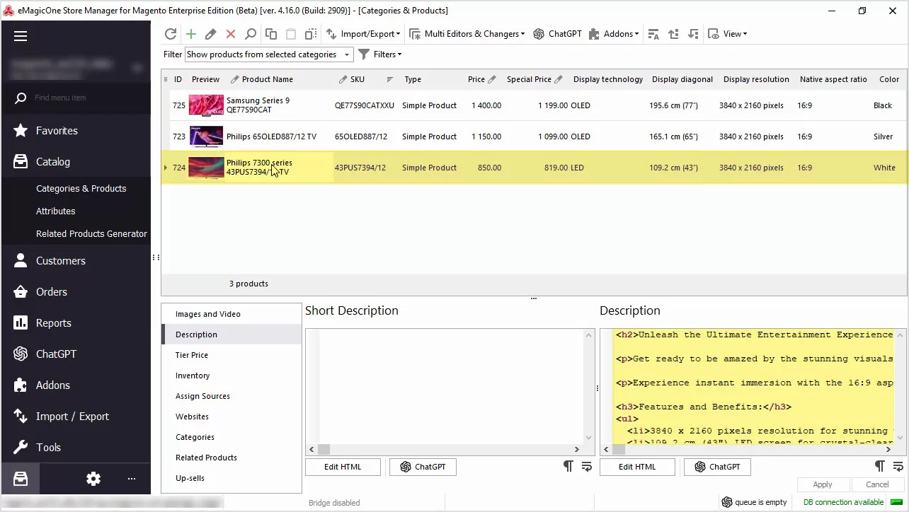 Magento ChatGPT Integration for Descriptions